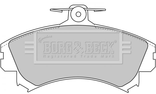BORG & BECK Комплект тормозных колодок, дисковый тормоз BBP1458